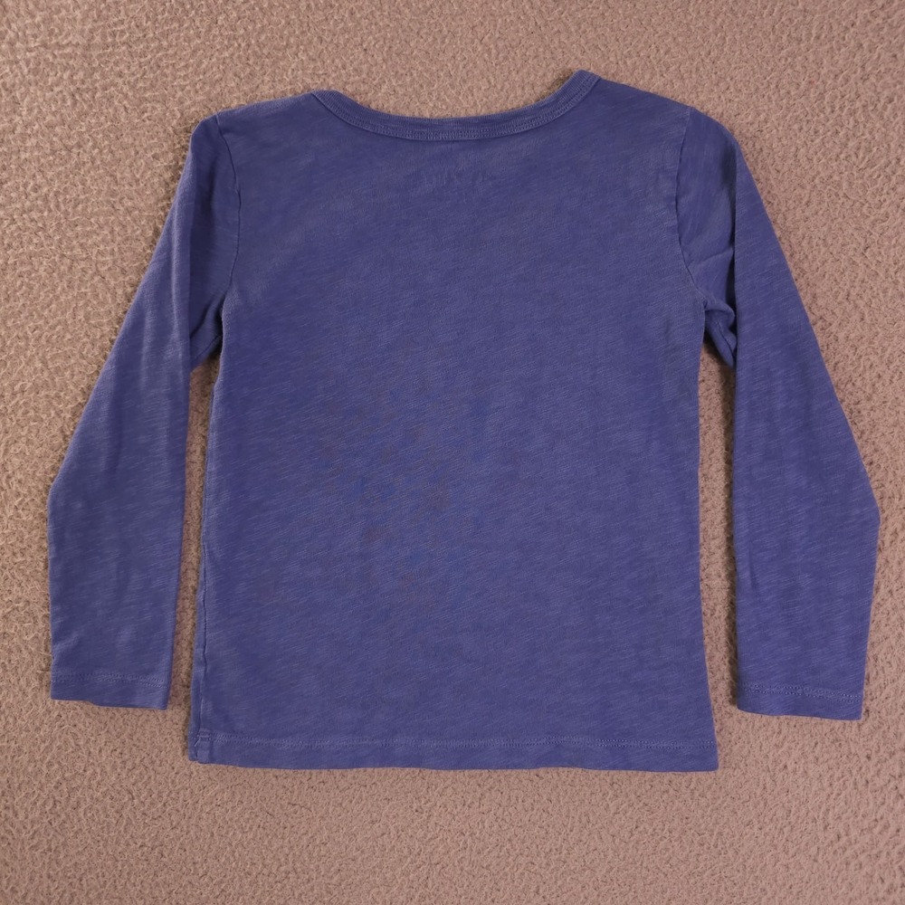 Crewcuts Shirt Girls XS 4-5 Blue Sequin Star Graphic Long Sleeve Tee J Crew - Picture 2 of 10